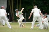 Jack Paskins pictured in batting action for Locks Heath in the SEPL Division 3 at Portsmouth & Southsea, 2015. Picture: Allan Hutchings