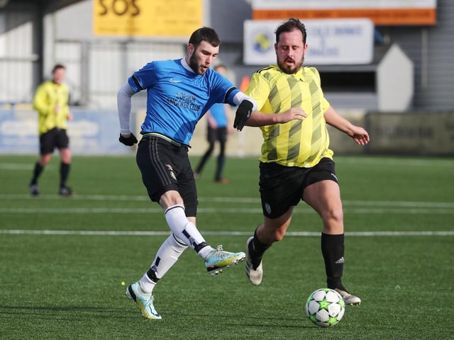 Freehouse (yellow) v AFC Eastney. Picture: Stuart Martin
