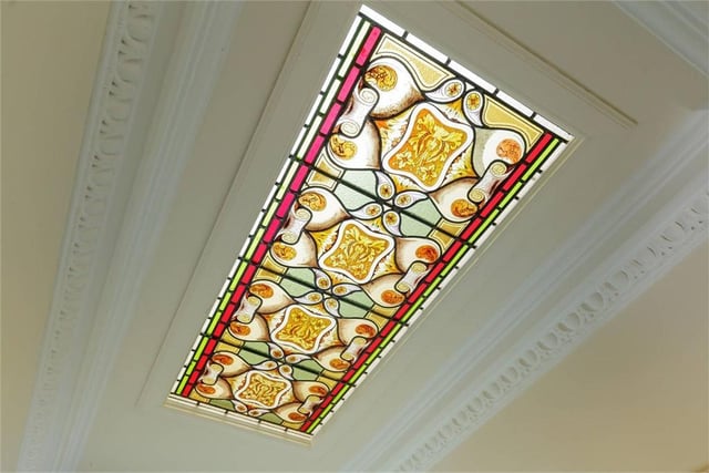Stained glass rooflight.