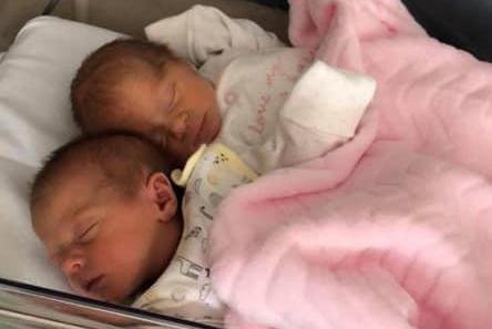 Amanda Barker shared this photo of her new twin granddaughters, Jamieleigh and Bonnieleigh, who were born on April 30.