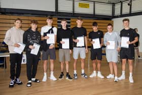 Students from Horndean Technology College received their GCSE results on Thursday morning.

Pictured - Friends opened their results together on Thursday morning

Photos by Alex Shute