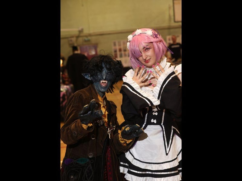 People dressed up for the Festival  of Cosplay & Comics