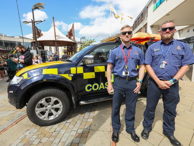 Paul Nicholson (left) and David Farmer, of HM Coastguard.Picture: Chris  Moorhouse (220624-06)