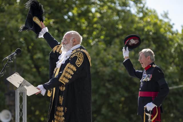 The proclamation of King Charles III in Guildhall Square in Portsmouth on September 11, 2022Lord Mayor of Portsmouth Hugh MasonPicture: Peter Langdown
