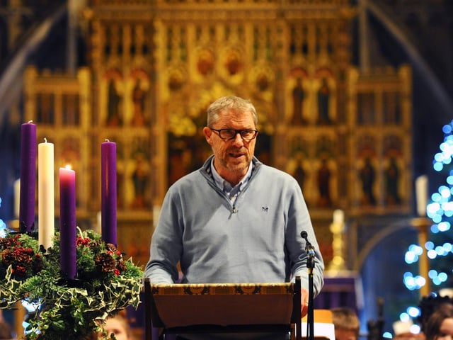 The News Carol Service was held at St Mary's Church in Fratton.  Pictured is: Publishing editor Mark Waldron.  Picture: Sarah Standing (061224-169)