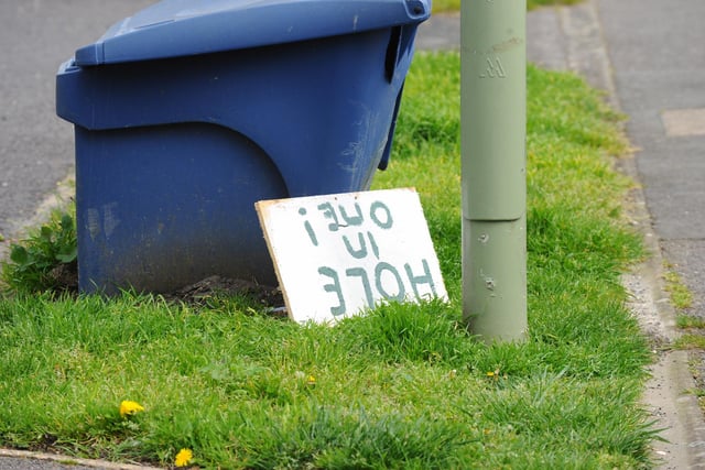 There have been signs referring to golf popping up down Portsview Avenue in Portchester, after residents have become angry with the amount of potholes in the road.
Picture: Sarah Standing (080424-7112)
