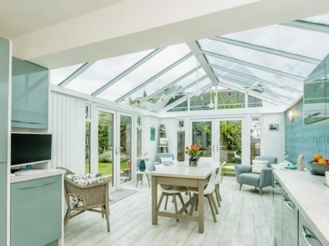 This property comes with four bedrooms and it has been refurbished to a high specification. It is in a gorgeous location and is less than 300m from the beach. The listing says: "It is situated less than 300m from the beach in a quiet cul de sac in the highly sought after village of East Wittering." For more information about the property, visit the Purple Bricks website.