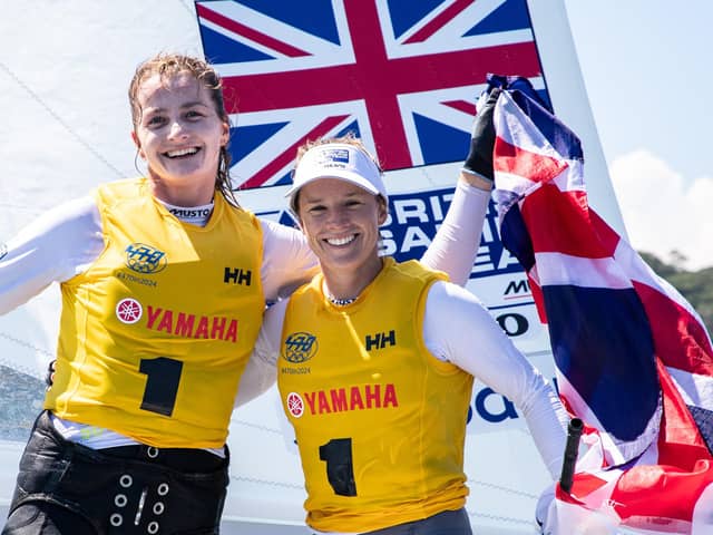 Eilidh McIntyre, left, and Hannah Mills will still represent Team GB in the women's 470 sailing event at the re-arranged Tokyo Olympics in 2021. Picture by Junichi Hirai/BULKHEAD magazine/470 Class