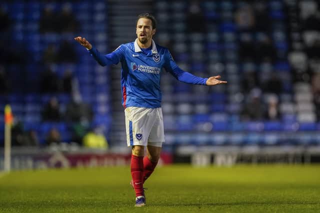 Ryan Williams is frustrated during Pompey's goalless draw with Fleetwood. Picture: Jason Brown/ProSportsImages