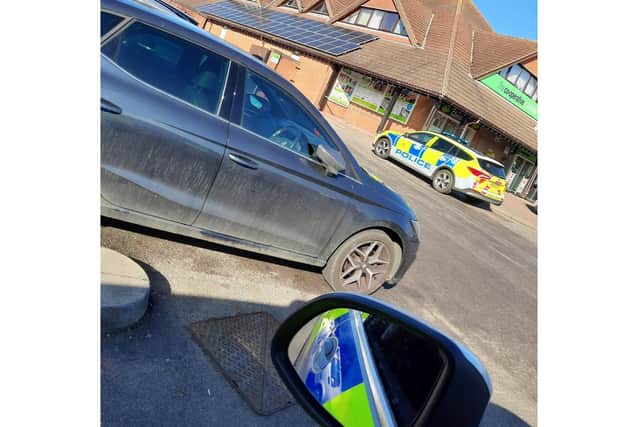 The car was found in a Co-op car park in Clanfield after the driver forgot where they parked it. Picture: Hampshire Roads Policing Unit.