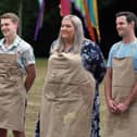 The finalists of the Great British Bake Off, Peter, Laura and Dave.