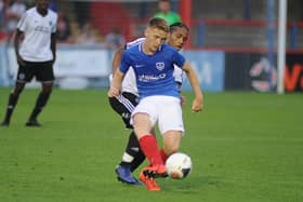 Ethan Robb, pictured in his Academy days at Pompey, was a makeshift centre half as Horndean beat Moneyfields in the Portsmouth Senior Cup. Picture: Habibur Rahman