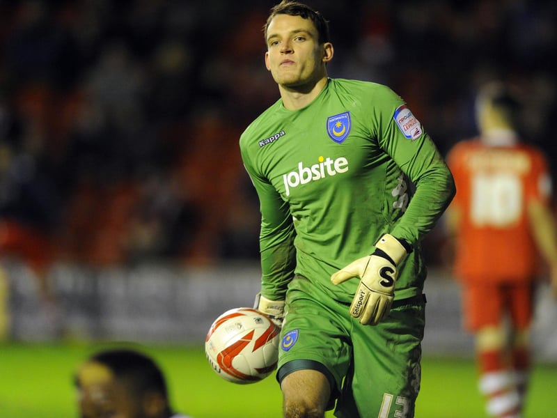 Pompey: 30 games, 0 goalsThe goalkeeper featured heavily in the 2012-13 season after the Blues' entire first-team had to be sold off or released to prevent its liquidation. Signed in the summer of 2012 after a successful trial, with Bradford Park Avenue showing great generosity in ripping up the new contract he had signed days earlier to enable him to pursue his ambition. Competed with Reading loanee Mikkel Andersen for the number one spot that season.Picture: Allan Hutchings (1330-178)