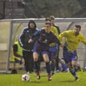 US Portsmouth (maroon/blue) were on course to win promotion from Division 1 of the Wessex League prior to the FA's decision to null and void. Picture: Ian Hargreaves