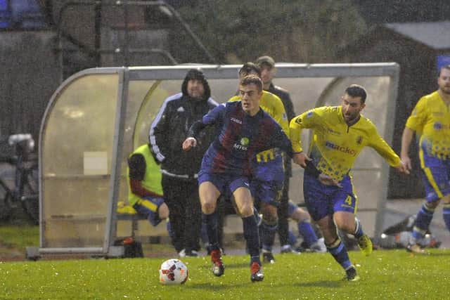 US Portsmouth (maroon/blue) were on course to win promotion from Division 1 of the Wessex League prior to the FA's decision to null and void. Picture: Ian Hargreaves