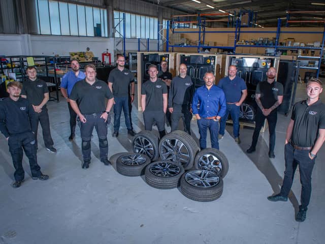 Diamond Cut Refinishing Ltd or DCR manufacture in Portsmouth an alloy wheel refinishing lathe that is then shipped all over the UK and exported now to nearly every continent in the world

Pictured: Managing Director, Steve Barrett with his steam at Diamond Cut Finishing, Hilsea, Portsmouth on 23 June 2021

Picture: Habibur Rahman
