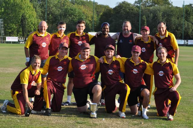 Havant CC pictured after winning the SPL T20 cup in 2020.