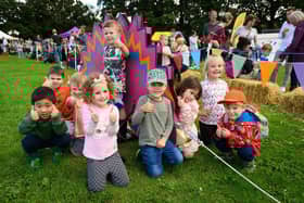 Some of the children who participated in one of the heats at the Dinosaur Derby in Denmead.  Picture: Keith Woodland (080921-80)