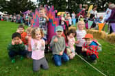 Some of the children who participated in one of the heats at the Dinosaur Derby in Denmead.  Picture: Keith Woodland (080921-80)