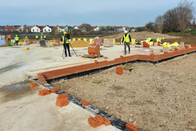 Construction building work at Moneyfields John Jenkins on March 15 2022.