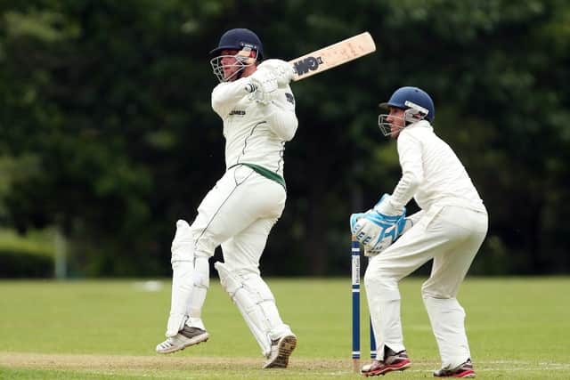 Josh Hill took four wickets and hit quick runs as Sarisbury Athletic remained top of the SPL Division 1 table with victory over Ventnor.  Picture: Chris Moorhouse