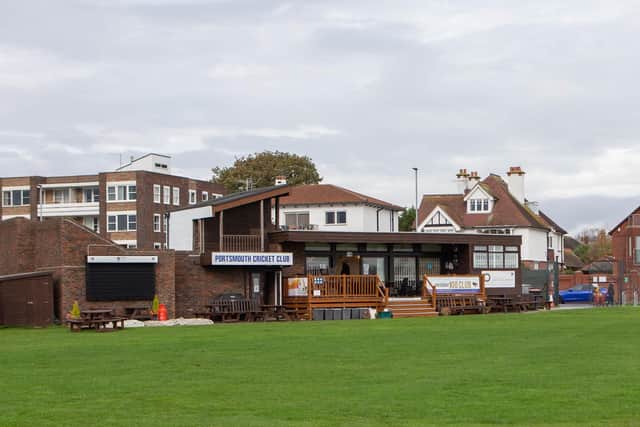 Portsmouth Cricket Club's pavilion at St Helens. Picture: Habibur Rahman