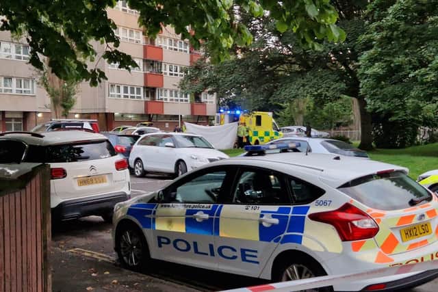 Emergency crews attend Pickwick House in Portsmouth.
Pic: Stu Vaizey