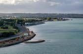 The island especially constructed for overwintering birds as part of the North Portsea Coastal Scheme