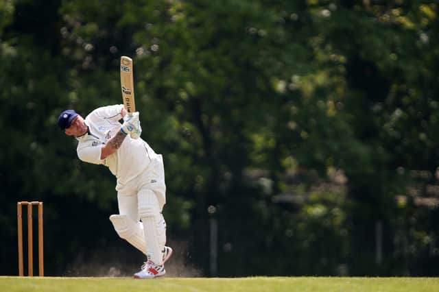 Sean Davies batting for Portsmouth Community during the Hampshire League Division 6 South East match against Hayling Island. Picture: Chris Moorhouse