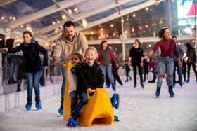 Portsmouth On Ice Skating Rink in Guildhall Square Portsmouth. Picture: Vernon Nash