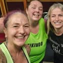 Chelle getting members together for fitness including her consultant