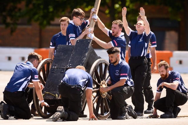 HMS Collingwood held the Junior Leaders Fieldgun Competition (JRFG) with teams from the RN and Army, Sea Cadets, BAE and UTC Colleges.
Pictured: BAE Systems
Picture: Keith Woodland