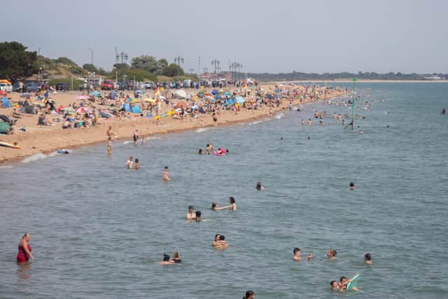 People enjoying one of the hottest days of the year in Portsmouth. 

Picture: Habibur Rahman