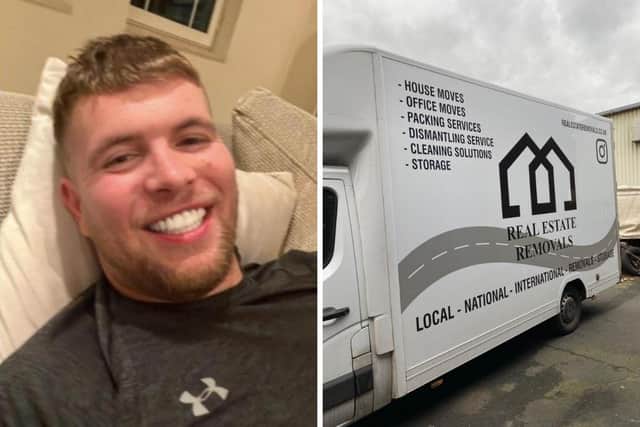 Jonathan Arnold pictured in Dubai. The van was used as a vehicle to transport drugs stowed away in hidden compartments. Picture: West Midlands Police.