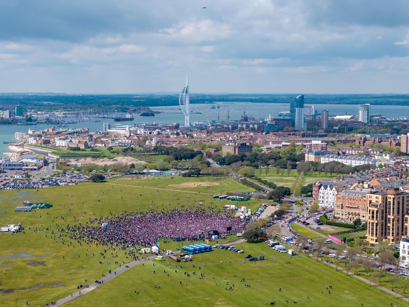 Thousands of Pompey FC fans flocked to Southsea Common to celebrate the team's League One title and promotion.Picture Credit: Marcin Jedrysiak