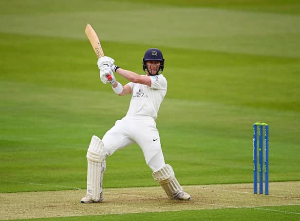 Nick Gubbins top scored for Hampshire as they were bowled out for 226 on the opening day of their Championship Division 1 game by leaders Notts at The Ageas Bowl. Photo by Alex Davidson/Getty Images.