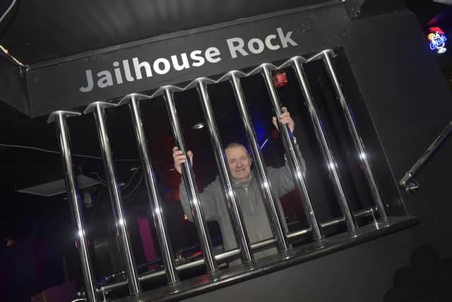 Every Cloud Club is opening Guildhall Walk on March 11. Pictured is owner David Lloyd in the 'Jailhouse Rock' DJ booth. Picture: Sarah Standing (130223-9400)