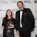 Sponsor Solent Stevedores' Clive Thomas with winner Rachel Kitley at last year's awards