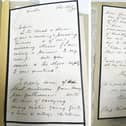 The handwritten letter by Florence Nightingale