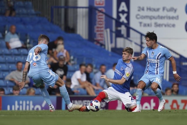 Zak Swanson made his Fratton Park debut as a second-half substitute against Coventry    Picture: Jason Brown/ProSportsImages