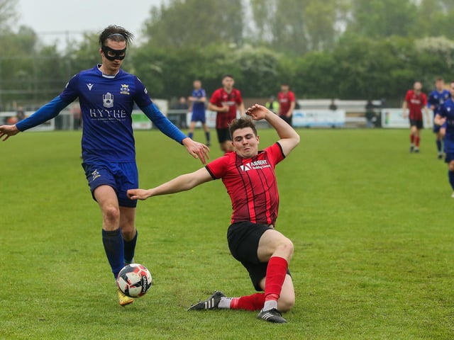 Baffins striker Tom Vincent, left. Picture by Nathan Lipsham