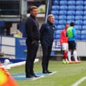 Kenny Jackett and Oxford boss Karl Robinson will today meet again for the deciding match in the play-off semi-final. Picture: Joe Pepler