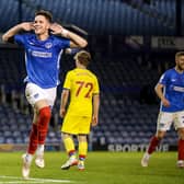 Pompey striker George Hirst believes he answered his critics tonight after scoring his first goal for the club.   Picture: Robin Jones/Digital South