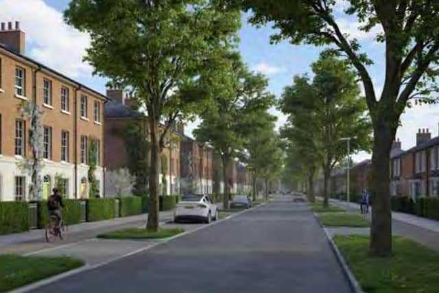 An artist's impression of a typical street in Welborne. Picture Buckland Development/Fareham Borough Council