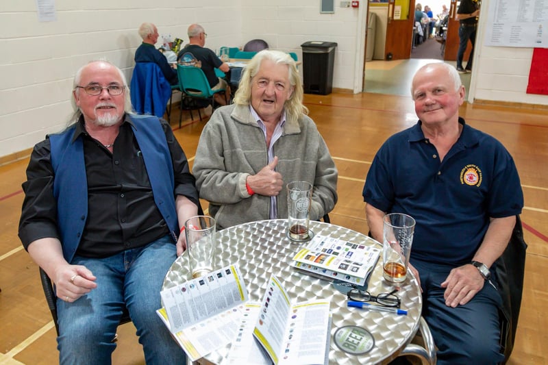 Friends spending an afternoon at the Wickham Beer Festival. Picture: Mike Cooter (060424)