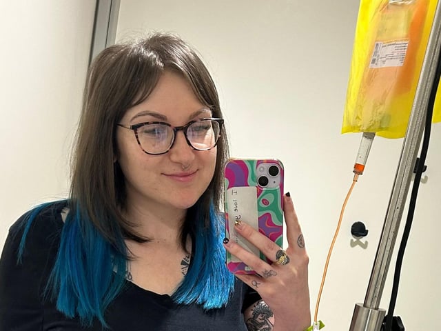 Ellie received chemotherapy treatment at QA hospital