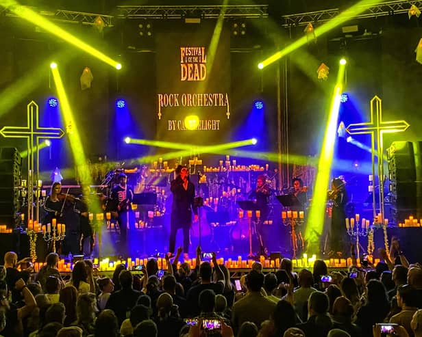Festival of the Dead’s Rock Orchestra by Candlelight at Switch, Southampton, September 2021. Picture by Lorna Edwards