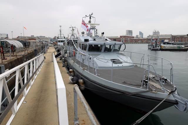 HMS Sabre and Scimitar are decommissioned in a ceremony at Portsmouth Dockyard