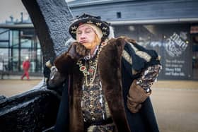 Pictured: Henry VIII impersonator at the Mary Rose Museum in Portsmouth Historic Dockyard.

Picture: Habibur Rahman