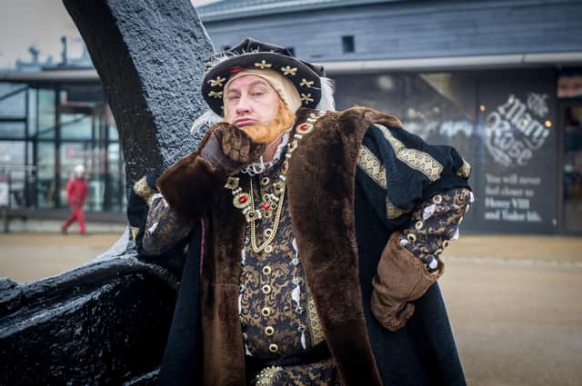 Pictured: Henry VIII impersonator at the Mary Rose Museum in Portsmouth Historic Dockyard.

Picture: Habibur Rahman